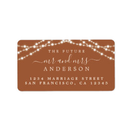 Etiqueta Futuro Sr. Terracotta Luces Dirección Boda