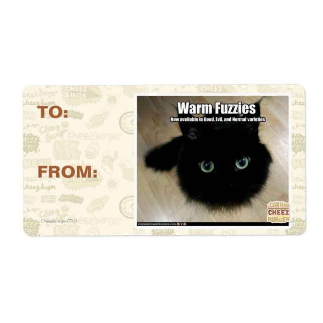 Etiqueta Fuzzies cálidos (Frente)