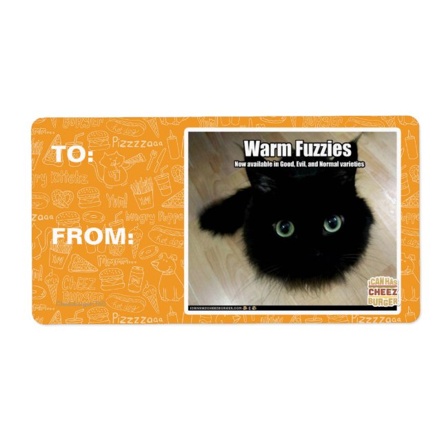 Etiqueta Fuzzies cálidos (Frente)