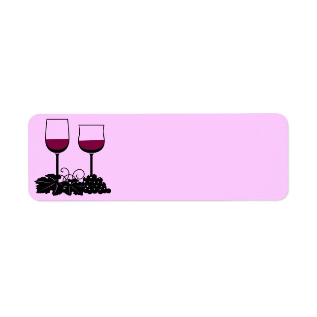 Etiqueta Gafas de vino animadas (Frente)
