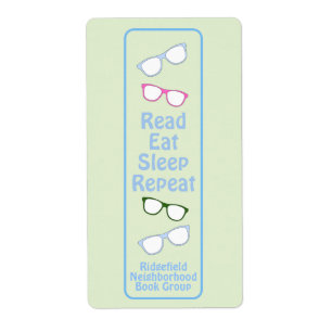 Etiqueta Gafas Read Eat Sleep Repeat 