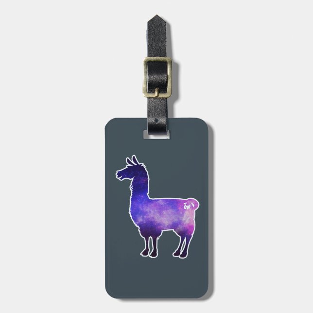 Etiqueta galáctica del equipaje de la llama (Frente Vertical)