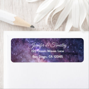 Etiqueta Galaxia Boda Celestial Universo Starry Night