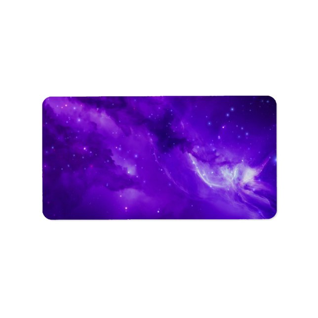 Etiqueta Galaxia con estrellas en el espacio (Frente)