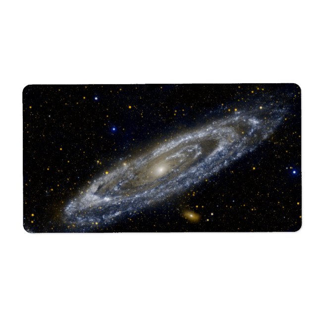 Etiqueta Galaxia de Andromeda (Frente)