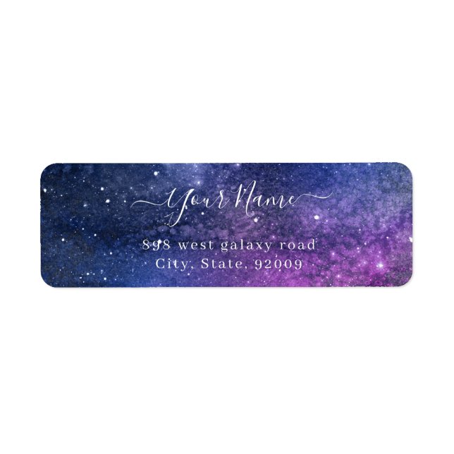 Etiqueta galaxia elegante - personalizada (Frente)