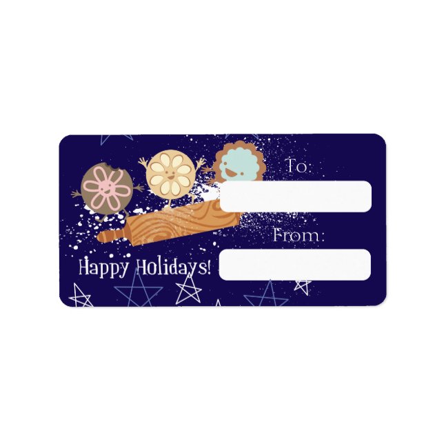 Etiqueta Galletas de Navidad lúdicas de la cocina de (Frente)