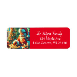 Etiqueta Galletas de Santa Eating de Navidad