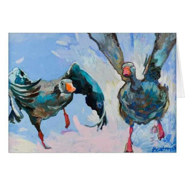 ¡Etiqueta! Gansos que juegan a los juegos (Anverso (Horizontal))