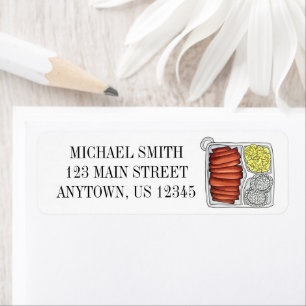 Etiqueta Gastronomía hawaiana Placa Almuerzo Arroz Macaroni