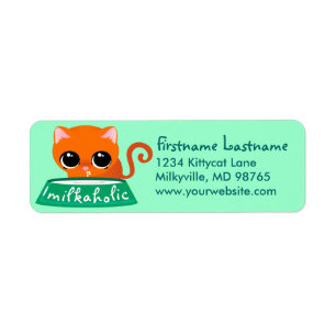 Etiqueta Gatito del naranja de Milkaholic