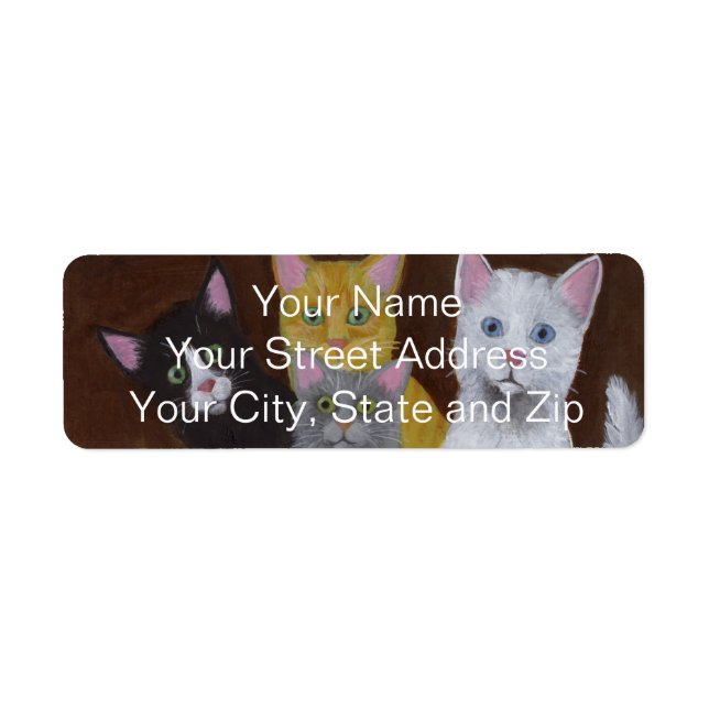 Etiqueta Gatitos juguetones (Frente)