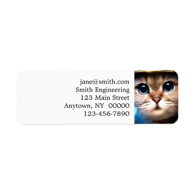 Etiqueta Gato astronauta (Frente)