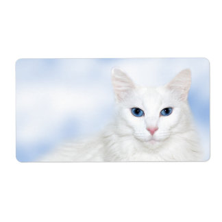Etiqueta Gato blanco real