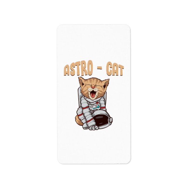 Etiqueta Gato de Astro (Frente)