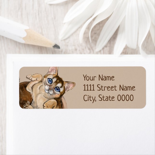 Etiqueta Gato de café (In situ)