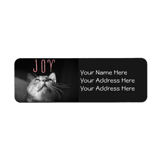 Etiqueta Gato de Navidades Adorables (Frente)
