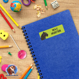 Etiqueta Gato de pantera negra - verde ・ impermeable