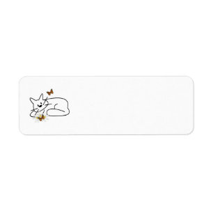 Etiqueta Gato del Doodle