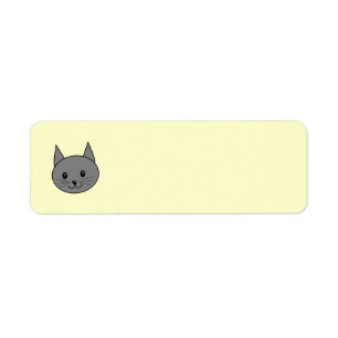 Etiqueta Gato del gris ahumado
