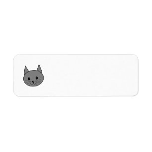 Etiqueta Gato del gris ahumado
