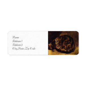Etiqueta Gato durmiente de Renoir