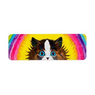 Etiqueta Gato en un arcoiris, Louis Wain