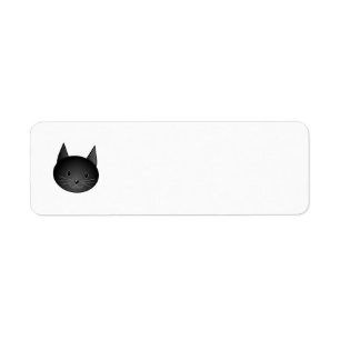 Etiqueta Gato. Gatito negro lindo