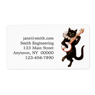 Etiqueta Gato jugando banjo