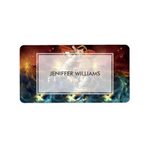 Etiqueta Gato Napoleón en el espacio