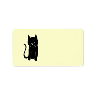 Etiqueta Gato negro lindo