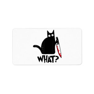Etiqueta Gato Qué_ Gracioso Gato Negro 