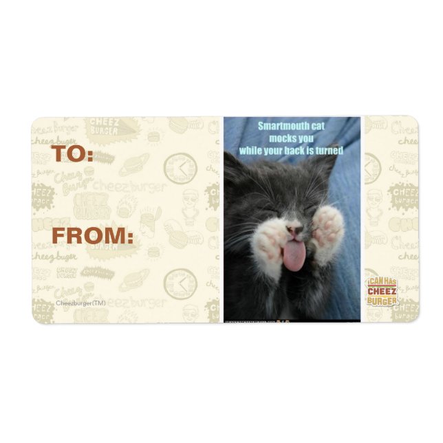 Etiqueta Gato sabio (Frente)