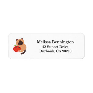 Etiqueta Gato siamés lindo con Apple