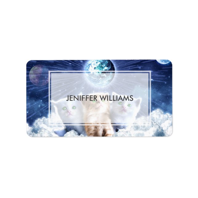 Etiqueta Gatos en la nube (Frente)