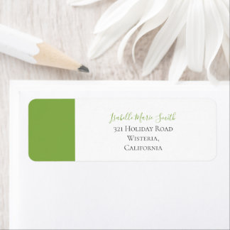 Etiqueta Gatos Enamorados Boda Color Verde y Blanco Liso