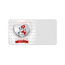 Gatos enamorados del corazón