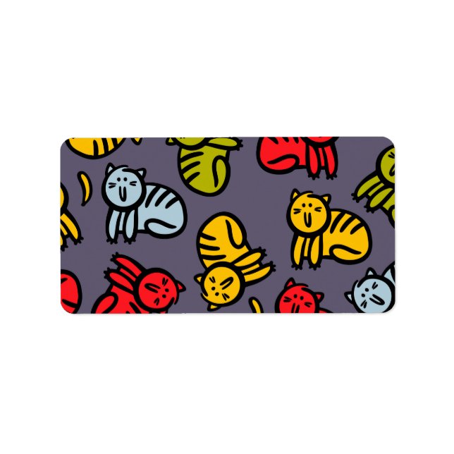 Etiqueta Gatos más bananas (Frente)