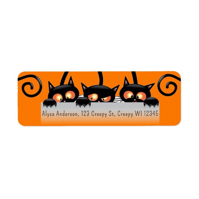 Etiqueta Gatos negros (Frente)