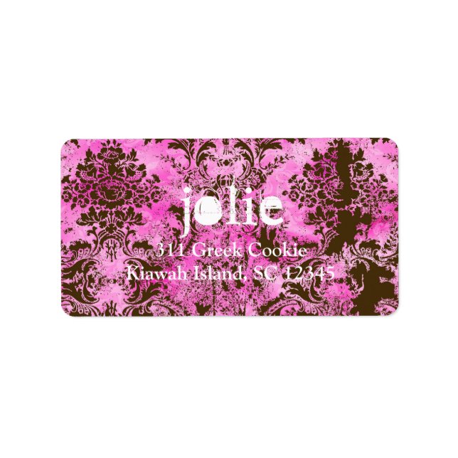Etiqueta GC | Damasco rosa de chocolate blanco (Frente)