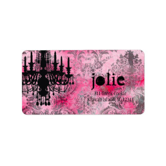 Etiqueta GC | Jolie Chandelier Pink Gray Damask