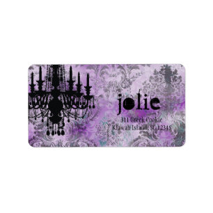Etiqueta GC Jolie Chandelier Purple Gray Damask