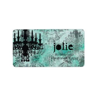 Etiqueta GC | Jolie Chandelier Turquoise Lime Damask