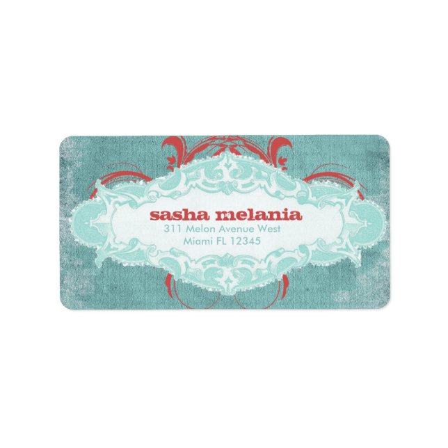 Etiqueta GC | Tanteo del rojo turquesa (Frente)