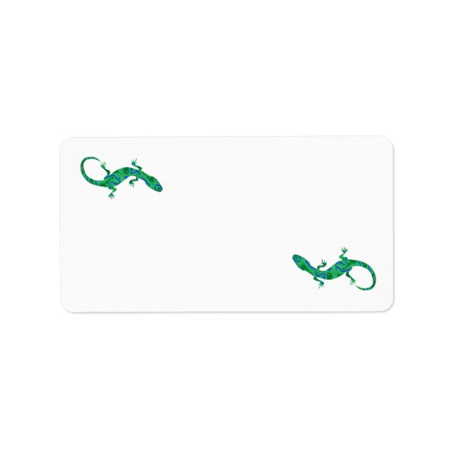 Etiqueta Gecko verde (Frente)