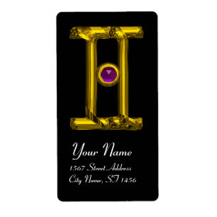 Etiqueta GEMINI ZODIAC CUMPLEAÑOS JEWEL Purple Alexandrite