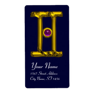 Etiqueta GEMINI ZODIAC CUMPLEAÑOS JEWEL Purple Alexandrite