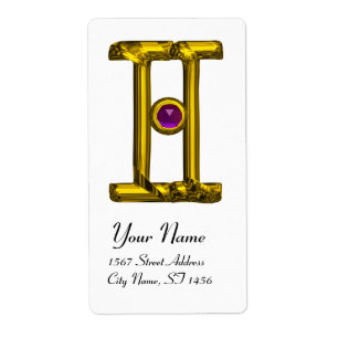 Etiqueta GEMINI ZODIAC CUMPLEAÑOS JEWEL Purple Alexandrite