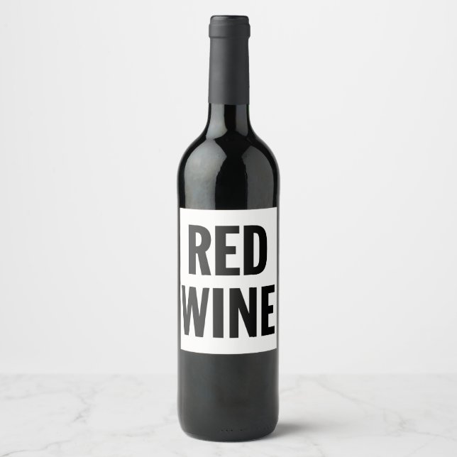 Etiqueta genérica de vino rojo (Anverso)