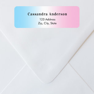 Etiqueta Género rosa azul revelar la devolución de la ducha